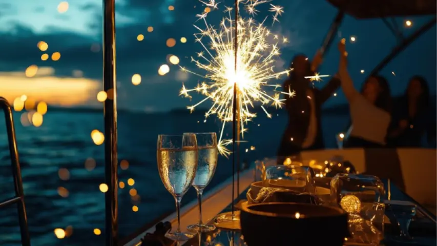 Özel Teknede Yılbaşı Partisi